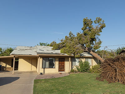 storm damage to roof